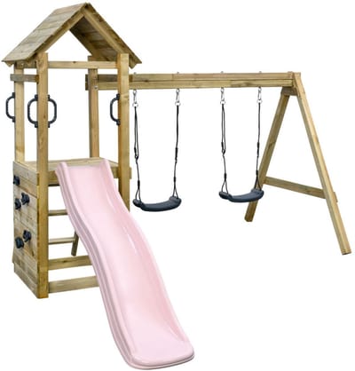 Swingking Speeltoestel Maria Met Glijbaan Pastel Roze