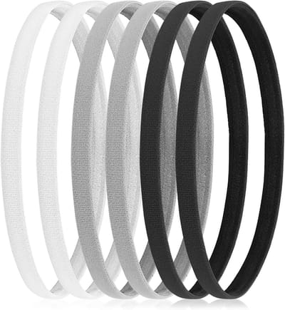 Zesdelige elastische haarband voor mannen met antislip grip, ideaal voor workouts en sportactiviteiten, geschikt voor vrouwen en tieners