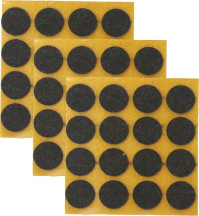 QlinQ Anti-krasvilt - 72x - bruin - 22 mm - rond - zelfklevend - meubel beschermvilt