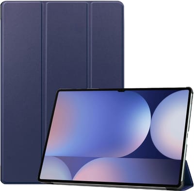 Cazy tablet Hoes geschikt voor Samsung Galaxy Tab S10 Ultra / Tab S9 Ultra 14.6 inch - TriFold Bookcase - Blauw