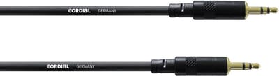Cordial CFS 0,6 WW Jackplug Jack Verbindingskabel [1x Jackplug male 3,5 mm - 1x Jackplug male 3,5 mm] 0.60 m Zwart Flex