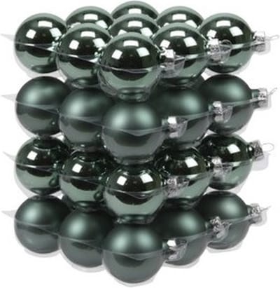 Othmar Decorations Kleine kerstballen - 36x st - emerald groen - D4 cm - glas - kerstversiering