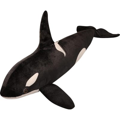 50cm-130cm Levensechte Orcinus Orca Zwarte Walvis Pluche Speelgoed Grote Vis Stoffen Pop Haai Knuffel Zee Dieren Kinderen Verjaardagscadeau 50cm