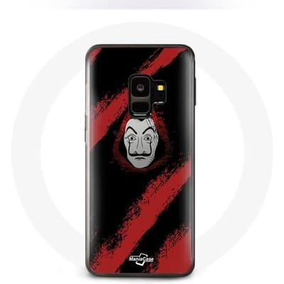 Coque - La casa de papel - Samsung Galaxy S9 - Souple - Noir - Masque
