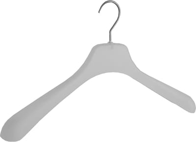 De Kledinghanger Gigant - Mantelhanger - Kostuumhanger - Jassenhanger - Volwassenen - 8600 - 24 Stuks - Kunststof - Frosted - Gebogen Model - Schouderverbreding 4,5 cm - 45 cm - Kledinghanger - Kleerhanger (8600/24)