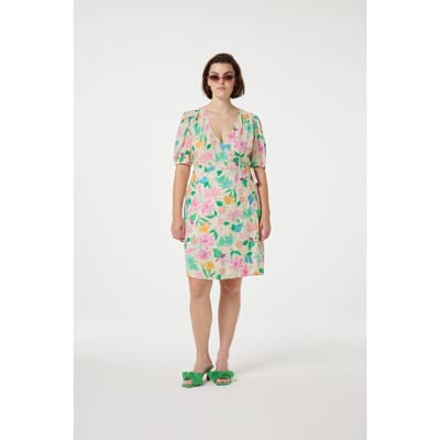 Fabienne Chapot Cleo Wrap Dress Warm White/green Glo Maat: 42 | Mini Jurken Outlet | Dames | Groen