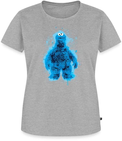Sesamstraat Koekiemonster Paint Spetters Premium T Shirt Dames