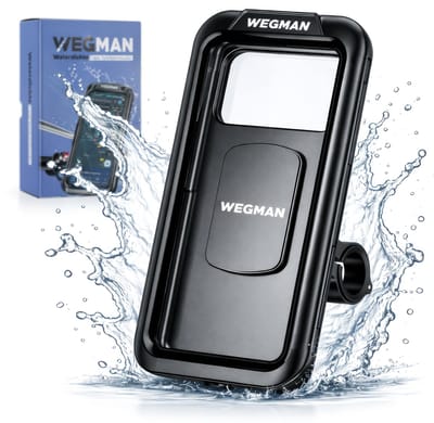 Wegman Telefoonhouder Fiets Waterdicht - Bedienbaar Touchscreen - Fiets, Scooter, Fatbike en Motor - Universeel - IP67 - GSM Houder Mobiel - Fiets Telefoonhouder - Bike Phone Holder - Fietshouder Telefoon Accessoires