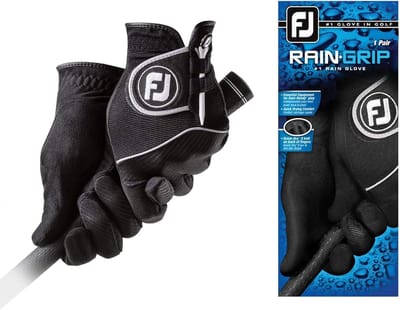 Heren RainGrip Golfhandschoenen - Zwart - Ideaal voor Slecht Weer