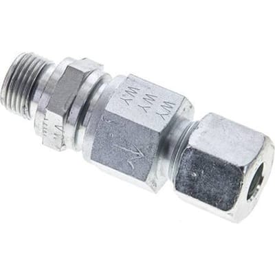 10S (M18x1.5) & G3/8'' Regeling-Uit Elektrolytisch verzinkt Stalen Terugslagklep Snijring Buitendraad 1-400 bar ISO 8434-1
