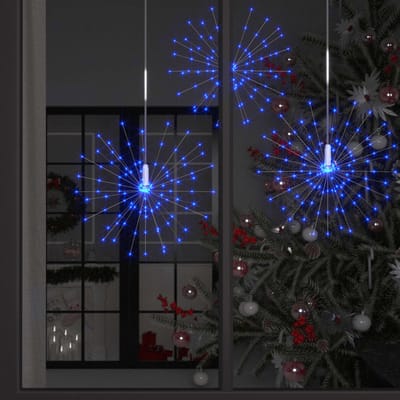 vidaXL Kerstverlichting vuurwerk 140 LED's koudwit buiten 20 cm
