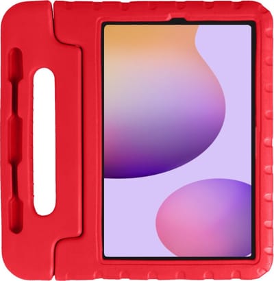 Hoes - Geschikt voor Samsung Galaxy Tab S6 Lite - Kinderhoes Shockproof Bumper - Kidsproof Case - Tablet Hoesje - Kinder Hoesje Cover - Rood
