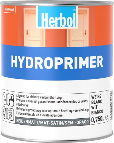 Herbol - Zijdemat - Lak - Universele grondlaag - Wit - 0.75 liter