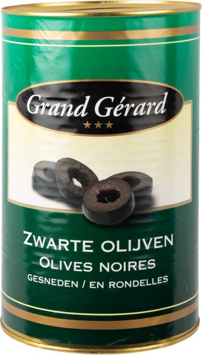 Grand Gérard Zwarte olijven gesneden - Blik 4,3 liter