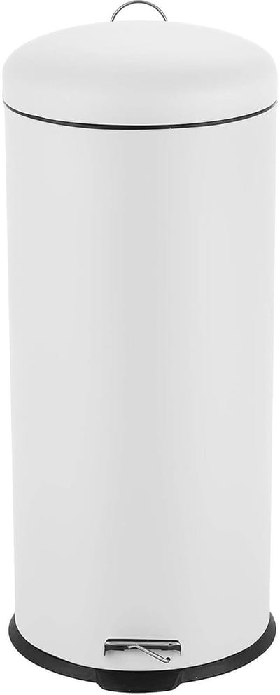 Dailygoods- Afvalbak 30L - Roestvrijstalen Pedaalemmer - Soft Closing Deksel - Vuilnisemmer voor Huishouden/Kantoor - Antislip Afvalzakken Bevestigen