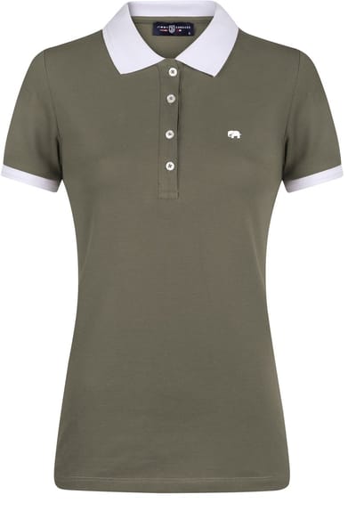 Jimmy Sanders Polo Shirt Korte Mouw Katoenen Pique Dames Khaki - M