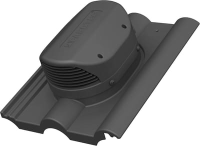 Platte Ventilatietegel Dakpan Universeel Antraciet 125mm voor Diverse Dakbedekking