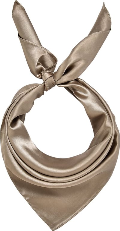 Emilie scarves - sjaal - satijn - taupe - vierkant 60*60 cm
