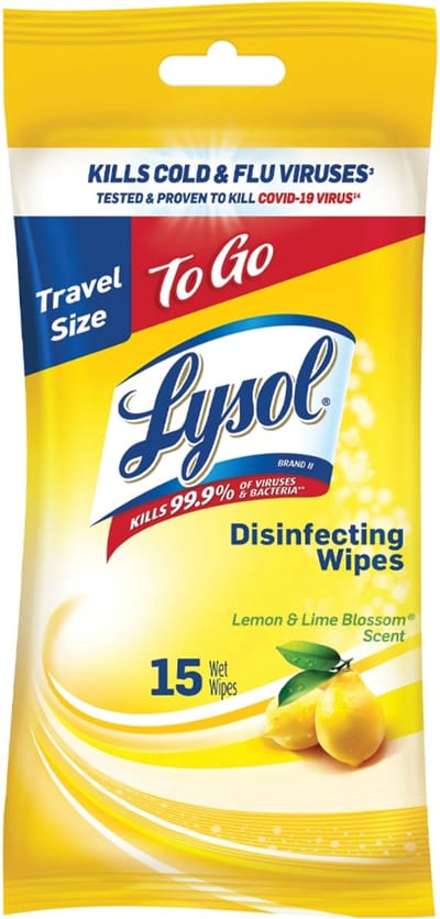 Lysol Antibacteriële Schoonmaakdoekjes Lemon&Lime Blossom x15 - Schoonmaakdoekjes - Antibacterieel, Verfrissende geur