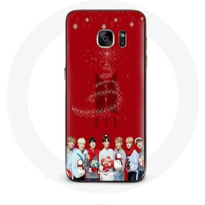 Coque pour Samsung Galaxy S6 BTS Bangtan Garçons Fond Rouge Cadeau de Noël 2023
