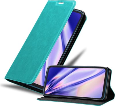 Cadorabo Hoesje geschikt voor Nokia XR20 in BENZINE TURKOOIS - Beschermhoes met magnetische sluiting, standfunctie en kaartvakje Book Case Cover Etui