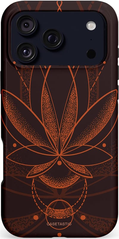 Casetastic hoesje geschikt voor Apple iPhone 17 Pro Max - MagSafe - Dubbellaagse bescherming - Lotus Groei - Fashion Case - Zwart Bruin