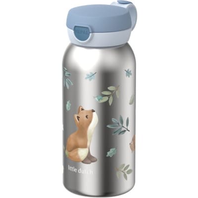Mepal RVS drinkfles met flipdop Campus - 600 ml - Waterfles RVS - Lekdicht - Hygiënische deksel - Forest Friends