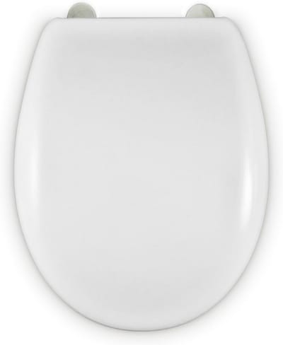 Toiletbril O-vorm - Universele standaard - Badkamer vernieuwen - Verstelbaar RVS scharnier - 43 x 36 cm - Sparkling wit