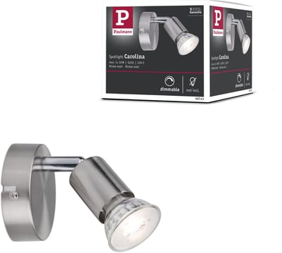Spotlight Carolina GU10 230V max. 10W dimbaar Nikkel mat