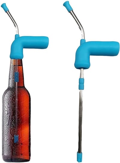 Bier Snorkel Blauw met timer - Biersnorkel - Adtaper - Rietadt - Bierriet - Bier Dispenser - BierBuis - Bierkanon - Bierspel - Feestpakket - Feest adtributen - Spieskanon - Bierpong - Drankspel - Bier Accessoires - Bier Gadgets