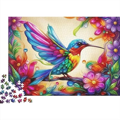 Mozaïek Puzzel - Hartjes Puzzel - Ontspannend Tijdverdrijf - Gerecycled Papier - 1000 Stukjes - Kleurrijk