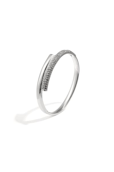 Bangle Luxury Strass - Zilver - Armband - Feestdagen - Party - Kerst - Cadeau
