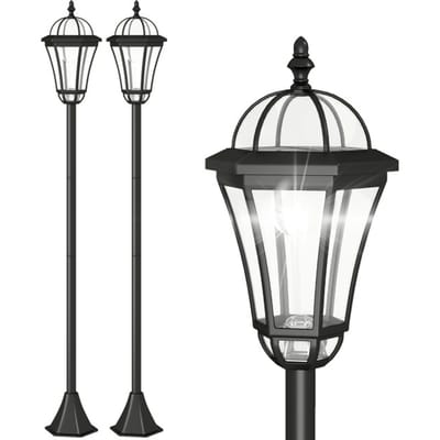 4goodz Solar tuinlantaarn set van 2 tuinverlichting met led roestvrij staal 129