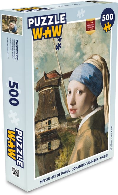 Puzzel Meisje met de parel - Johannes Vermeer - Molen - Legpuzzel - Puzzel 500 stukjes