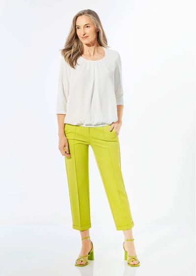 7/8-broek CARLA van viscose-jersey - lichtgroen - Gr. 40 van Goldner Fashion