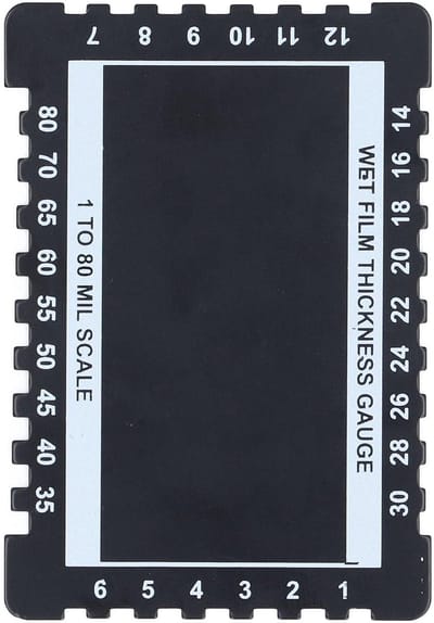 Dailygoods- Laagdiktemeter Aluminiumlegering - Natte Laagdiktemeter - Diktemeterkaart - Erosiebestendig - Lichtgewicht - Compact formaat - Diktemeter