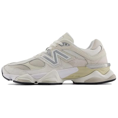 New Balance 9060 Sel Marin Clair de Lune Baskets Unisexe Crème Tourterelle Argent Métallisé U9060WHT 38 gray