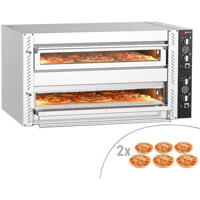 GGM Gastro Elektro Pizzaofen - (Vollschamott) - 6+6x 30cm - Manuell