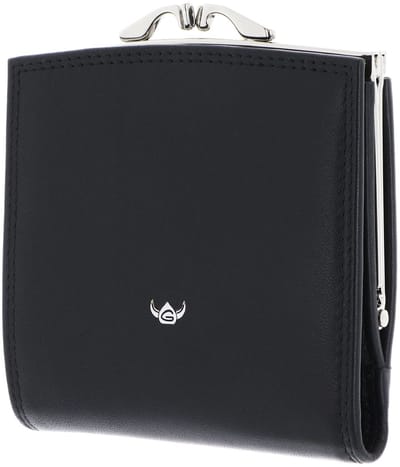 Golden Head Leren portemonnee Polo RFID Protect Bügelbörse 2049 Schwarz zwart