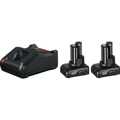 Bosch Professional 1600A01B20 GAL 12V-40 +2x GBA 6.0Ah Accu en acculader voor gereedschap 12 V 6 Ah Li-ion