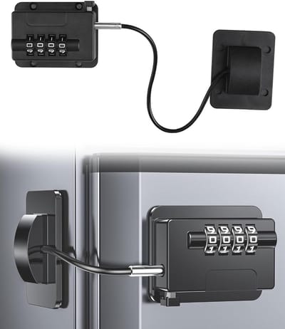 Dailygoods - 1 stuks koelkastcombinatieslot, geen boren nodig, zelfklevend kinderslot, koelkastslot voor kinderen jonger dan 5 jaar, voor deuren en ramen, zwart