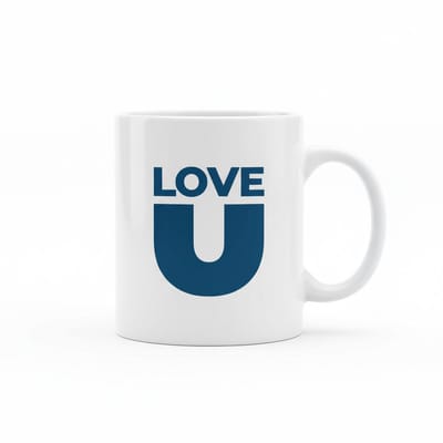 Love You Mok – Modern Minimalistisch Typografie Koffiemok – 330 ml Keramische Mok