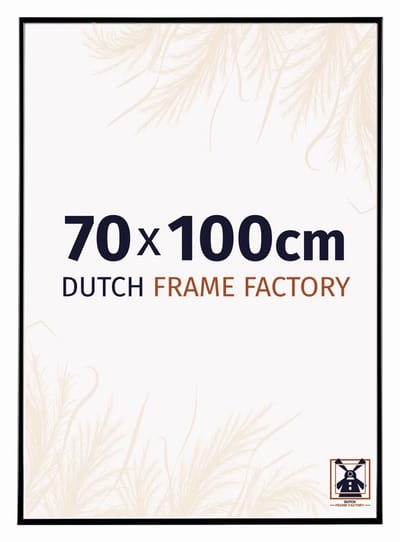 Fotolijst 70x100 cm - Kunststof - Zwart Hoogglans - Easy