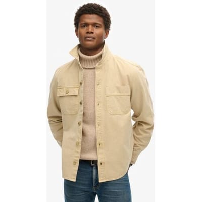 Superdry - Surplus overshirt van canvas - Heren - Lange mouwen shirts