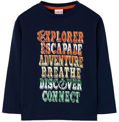 Boboli Knit T-shirt Met Lange Mouwen Blauw 4 Years Jongens,Meisjes