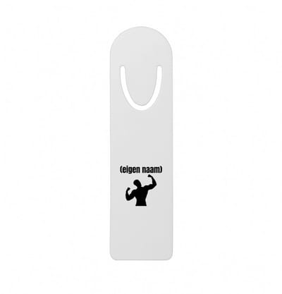 Hacebo® - fitness man met eigen naam metalen boekenlegger - Fitness - atleten/sport liefhebbers - sport - fitness - bodybuilder - verjaardag - cadeau - kado Bladwijzer boekenleggers - 12.7 cm x 3.2cm
