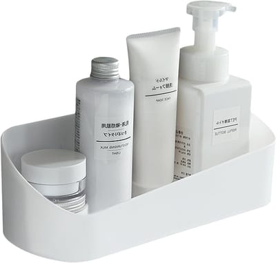 Praktische wandplank voor de badkamer, zelfklevende douche caddy, ruimtebesparende organizer met afvoergat voor keuken en slaapkamer