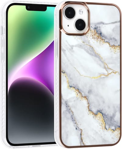 UNIQ Accessory Telefoonhoesje voor Apple iPhone 14 Plus, Print en Wit, TPU & PC, Bescherming tegen Schade.