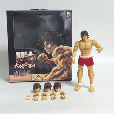 Anime Augurk Hanma Baki Figuur Model De Gewrichten Zijn Beweegbaar Speelgoed Tweehoofdige Beeldje Cadeau Verzameling Decoratieve Ornamenten PVC With box beige