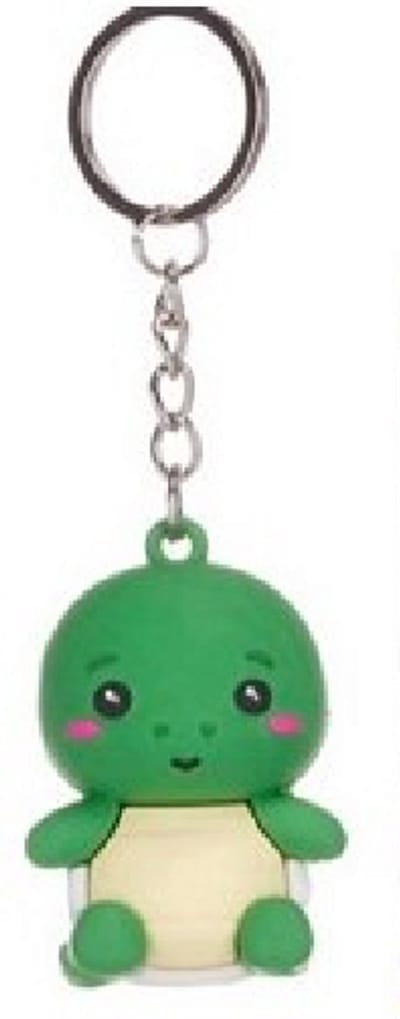 Kawaii Kuties 3D Keychain – Schildpad Tomoki – Cute Turtle Charm Bag Accessoire 6 cm – Cadeau